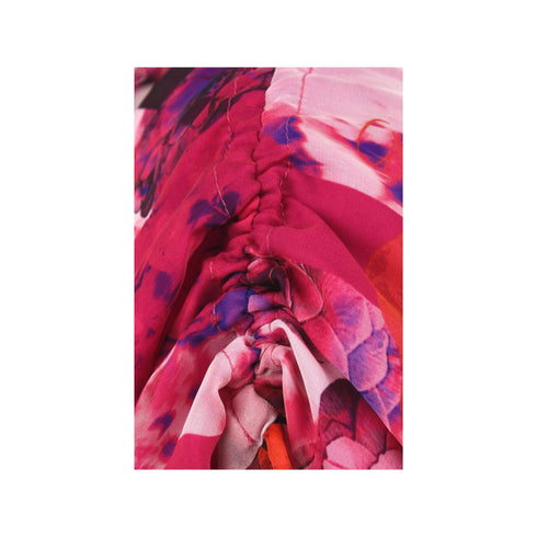 Gaelle Abito lungo Abito Donna con spacco frontale Fucsia multi - Francavilla Moda